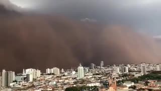A Major Dust storm hits towns in São Paulo