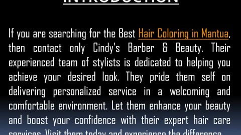 One of the Best Hair Coloring in Mantua