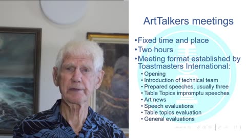 Introduction to ArtTalkers Toastmasters Club