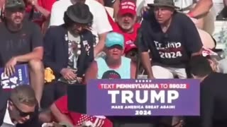 Pt 1 Donald Trump at rally. Shots fired at rally from gunman on roof #viral #news #trending