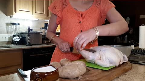 How to cut up a whole chicken for this buttermilk chicken recipe Part 1