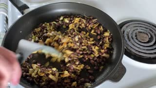 Panic Fried Black Beans and Rice