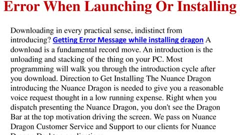 How To Solve Dragon Program Error When Launching Or Installing