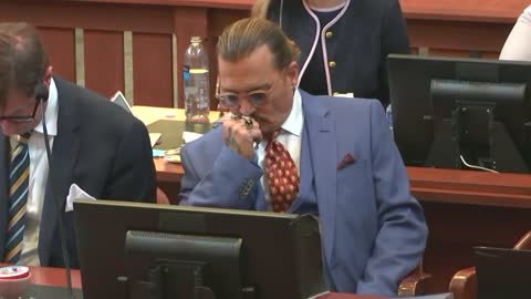 Johnny Depp appears to fall asleep in court