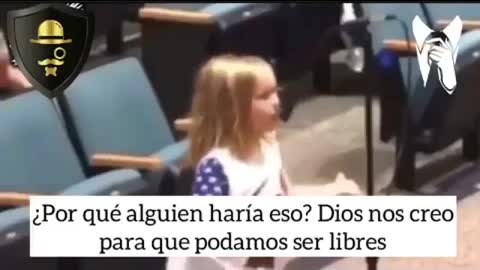 niña habla contra tirania del gobierno de Biden y contra mascarillas en colegios EEUU