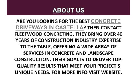 Best Concrete Driveways in Castella