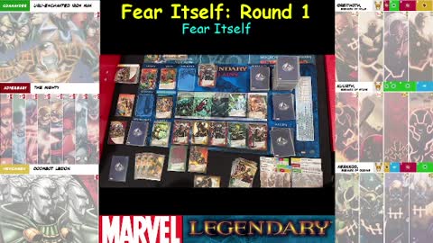 Marvel Legendary Deck Building Game, Solo Play. Fear Itself, Round 1