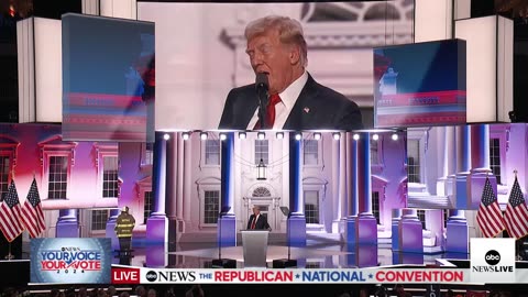 President Trump recounts assassination attempt during RNC speech