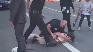 Pro-Abortion Activist tackled by Secret Service