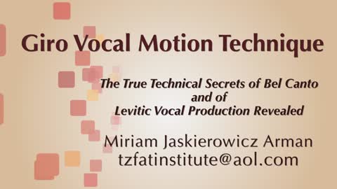 MASTERCLASS VOICE, GIRO VOCAL MOTION PART 3