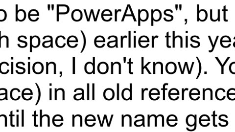 Is it 39PowerApps39 or 39Power Apps39