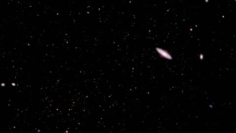 Flight through distant galaxies