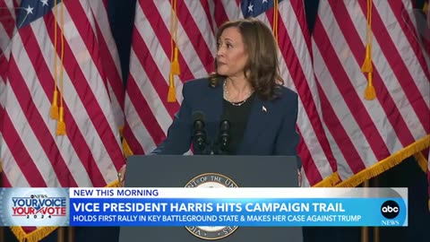 Harris holds 1st campaign rally #harris