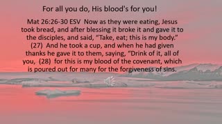 For all you do His blood is for you...