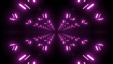 Parallel surfaces of purple neon lights
