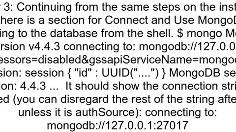 How to get the MongoDB connection string