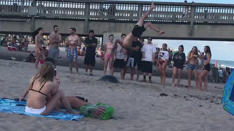 Backflip Fail on the Beach
