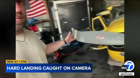 GoPro captures pilot making dramatic hard landing at Hawthorne Airport