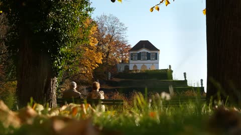 Fall Baroque Castle Seußlitz Golden Autumn Pension