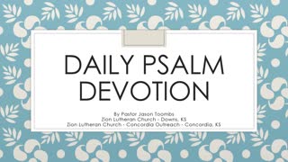 Psalm 117 Devotion