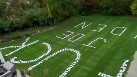 Biden Was Greeted by a FJB Lawn in Michigan