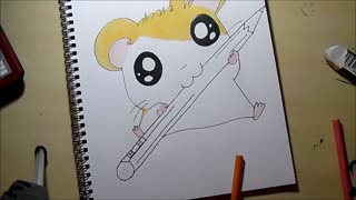 Speed drawing: Cute hamster