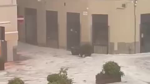 Heavy floods and hailstone in Borgosesia of Vercelli province, Italy (07/08/2024)