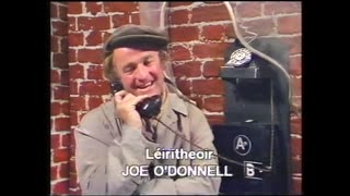 Frank Kelly telephone sketch on Gobnait O'Luanacy learning Irish 1981