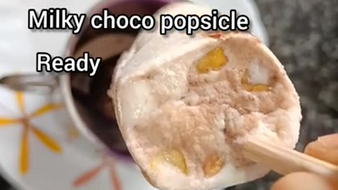 Homemade chilled milky chocolate popsciles recipe