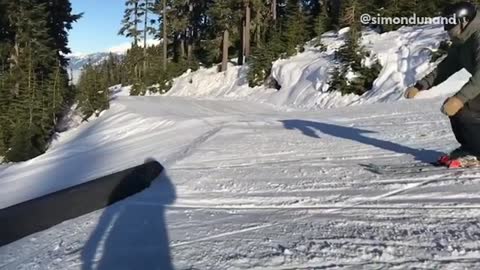 Collab copyright protection - guy slowmotion black ramp ski fail