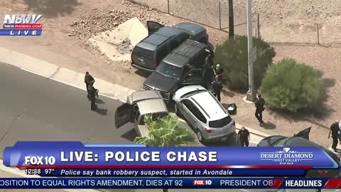 Phoenix Police Chase Ends with A Great PIT Move Followed by Shots Fired