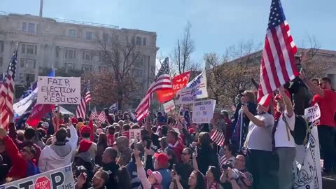 MAGA Rally Sings National Anthem