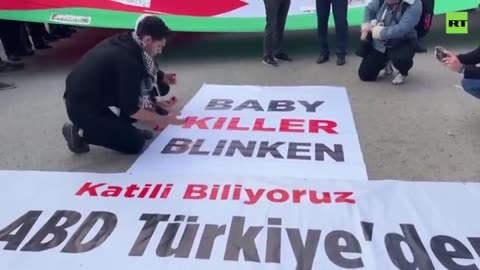 And So It Begins - Turkish protesters accuse US of complicity in deaths of Palestinian civilians