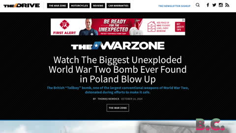 WWII Tallboy bomb explodes in canal in Poland