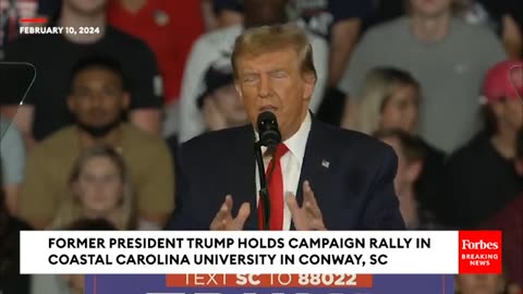 Heckler Interrupts Trump's Speech At South Carolina Rally—Then He Responds