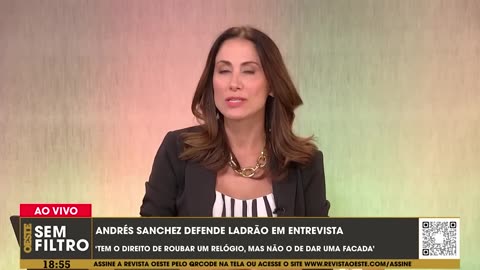 Andrés Sanchez, aliado de Lula, defende ladrão em entrevista.