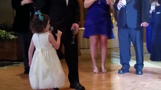 Little Girl Gives Rambling Speech To Bride And Groom