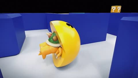 Pacman vs Super Mario in Pacman world