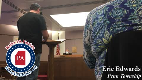 Butler County Commissioners Meeting - Public Comments Eric Edwards 102721