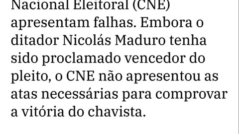 EUA RECONHECE A VITORIA DA OPOSIÇAO NA VENEZUELA.