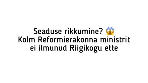 Ministrid rikuvad seadust