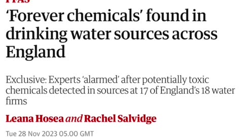 UK Tap Water - Paying To Be Poisoned