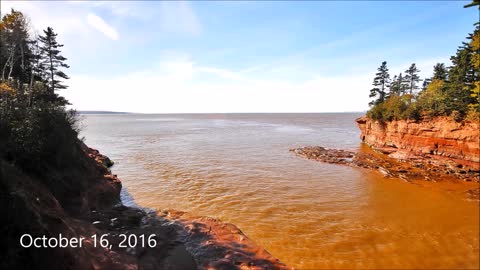 Incredible high to low tide time lapse in Nova Scotia