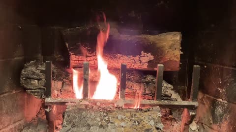 FirePlace Yule Log Burning Wood 60 minute 1 hour Relaxing Videos Long (11-27-2020) (2) 4K