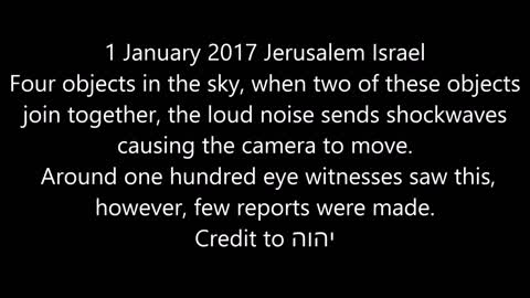 UFO over Jerusalem 1 Jan 2017