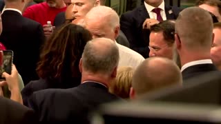 Hypocritical Biden Breaks Own Mandate Rules -- Goes Into Crowd Without Mask!