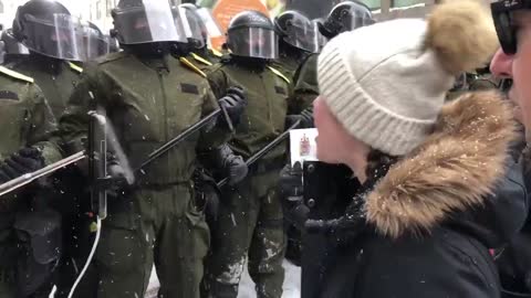 Woman who lost her career pleads with riot units to stand with them in Ottawa