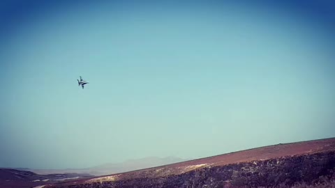 F18 flying at death valley