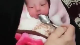 Newborn girl in good condition after being found in cold weather - Mobarekeh , Iran