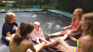 Baby Leads Adorable Game Of Follow The Leader